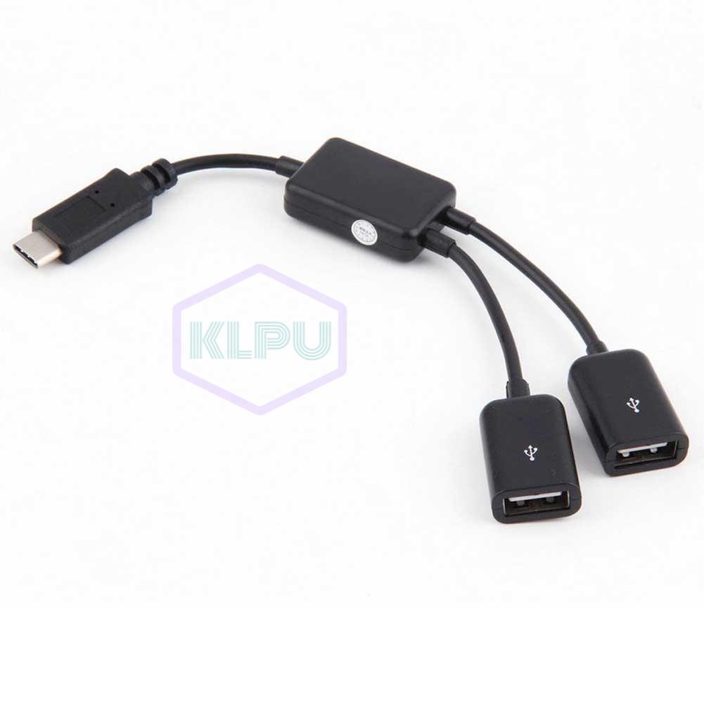 KLPU 2in1 USB 3.1 Type-C To USB 2.0 Power Charging OTG Hub Cable Adapter#VN