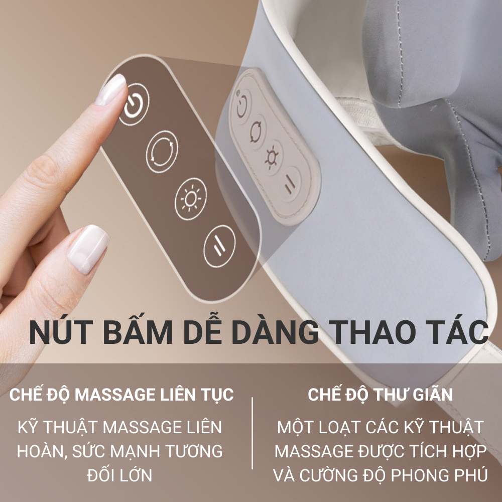 Máy Massage Cổ Vai Gáy, Chườm Nóng Công Nghệ Mới 5D Với Nhiệt Độ Ổn Định, Giúp Giảm Đau Nhức Mỏi Cổ Vai Gáy Hiệu Quả Dành Cho Dân Văn Phòng Và Người Lớn Tuổi