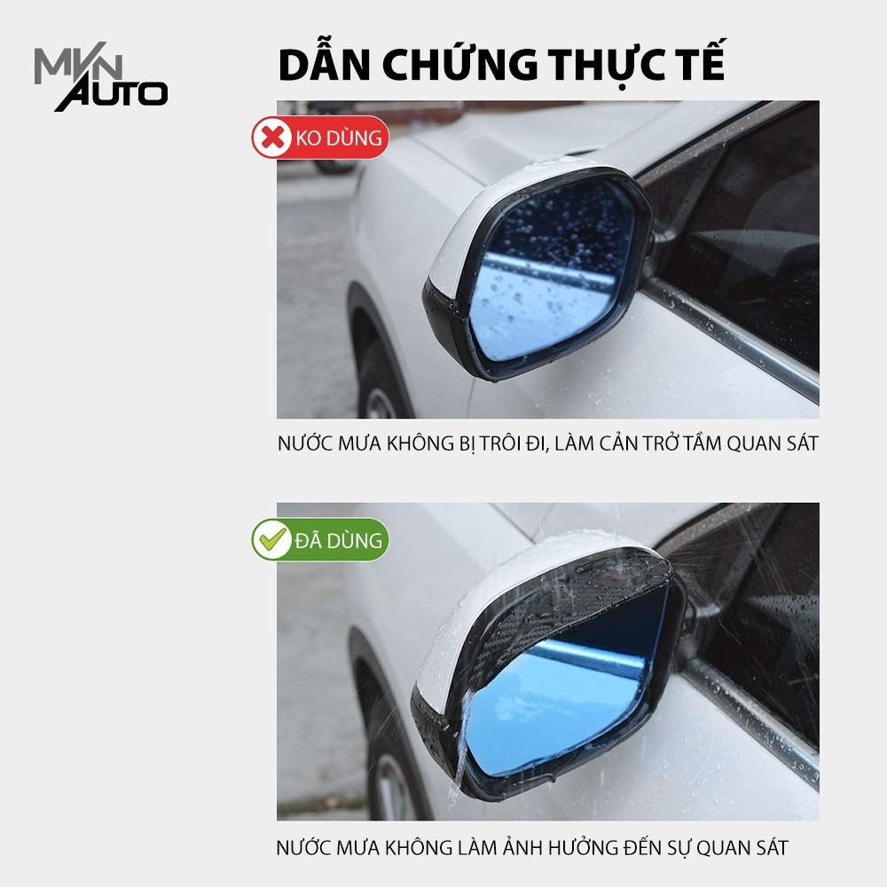 Bộ 2 Tấm Vè Che Mưa Chống Bám Nước Gương Chiếu Hậu Ô Tô Vân Carbon Thể Thao