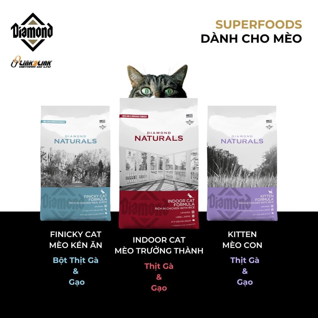 Thức Ăn Hạt Cao Cấp SUPERFOOD DIAMOND NATURALS _ Made in USA