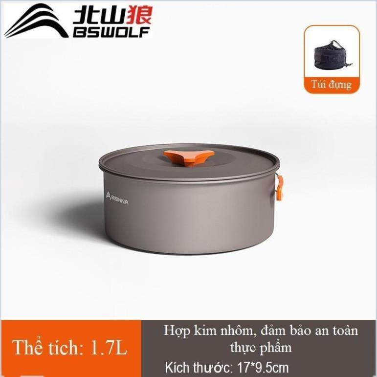 Nồi du lịch dã ngoại BSW-SK057 dung tích 1.7L - 2.7 L. Chống dính. Hợp kim nhôm Bền Đẹp