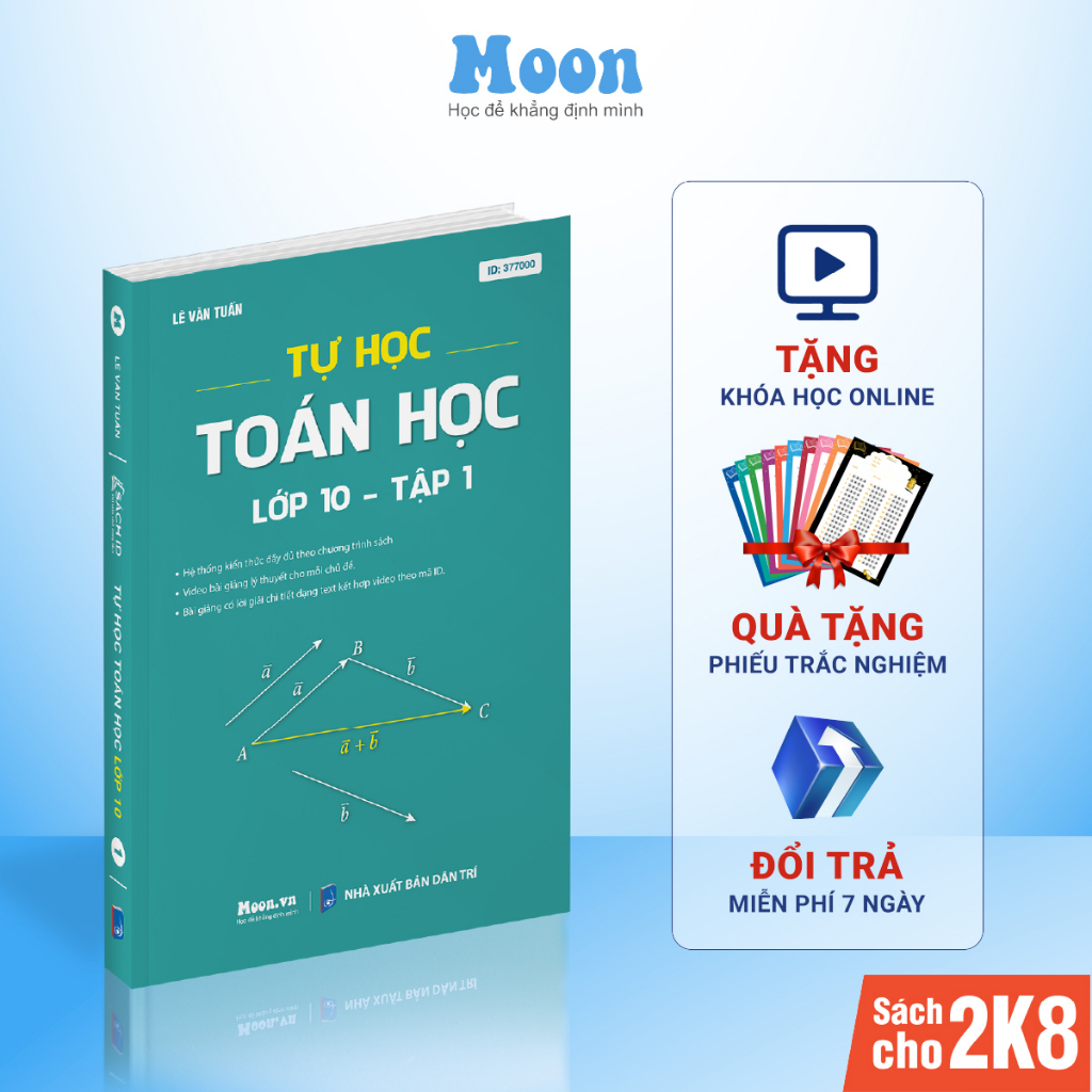 Combo 2 Sách ID Tự Học Toán Học Lớp 10 Chuẩn Chương Trình SGK Bản Mới Nhất Moonbook