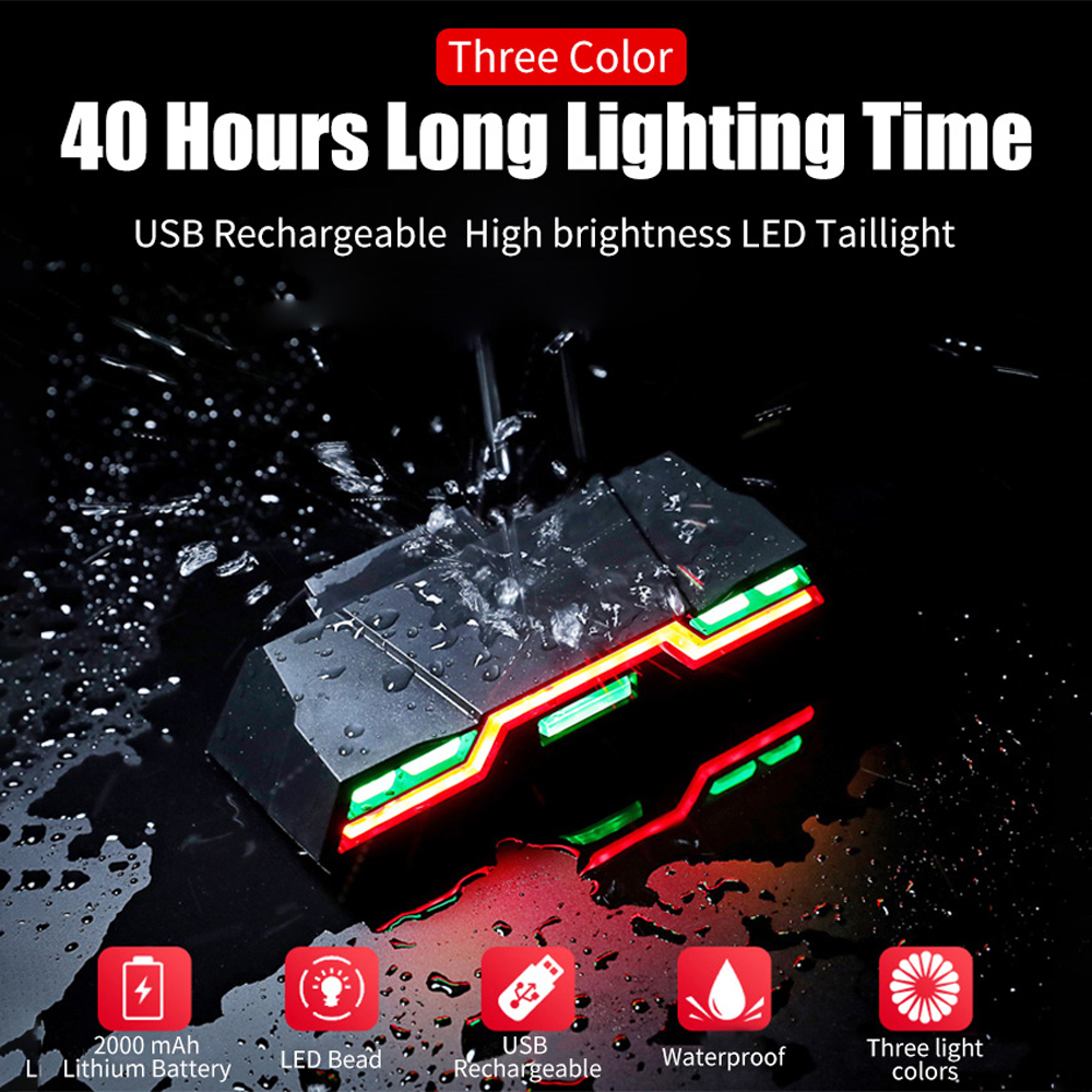 Đèn hậu xe đạp siêu sáng với LED 85LM, bằng chất liệu ABS không thấm nước, sạc USB