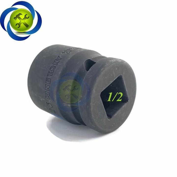 Tuýp 23mm loại 1/2 Kingtony 453523M ngắn 6 cạnh màu đen
