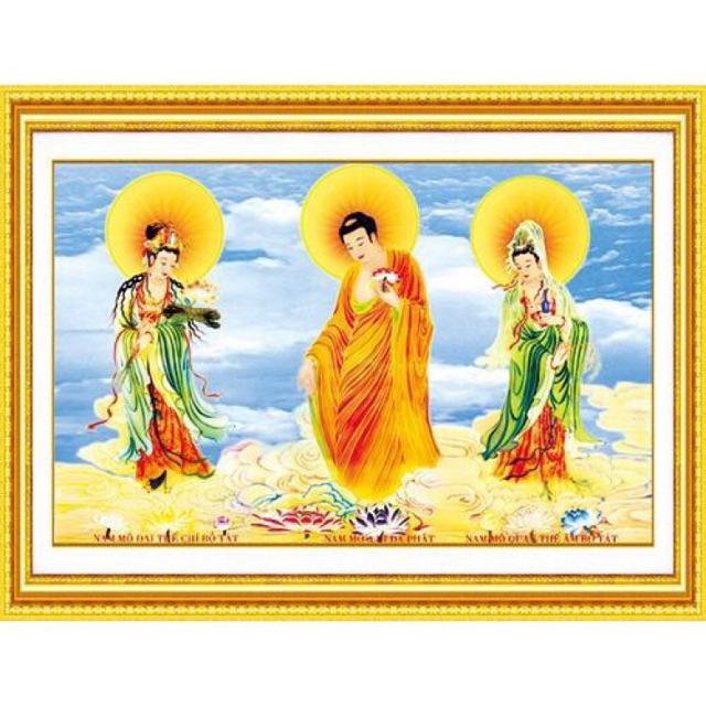 Tranh đính đá Tam Thế Phật VS156 chưa đính