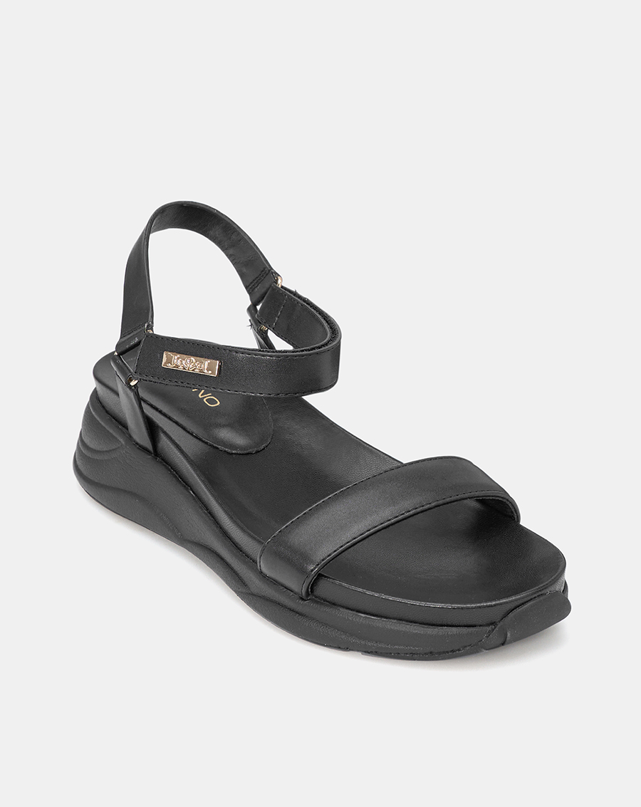 Giày Sandal Nữ 5cm Thời Trang JUNO Đế Thể Thao Khoá Xé Dán SD05101