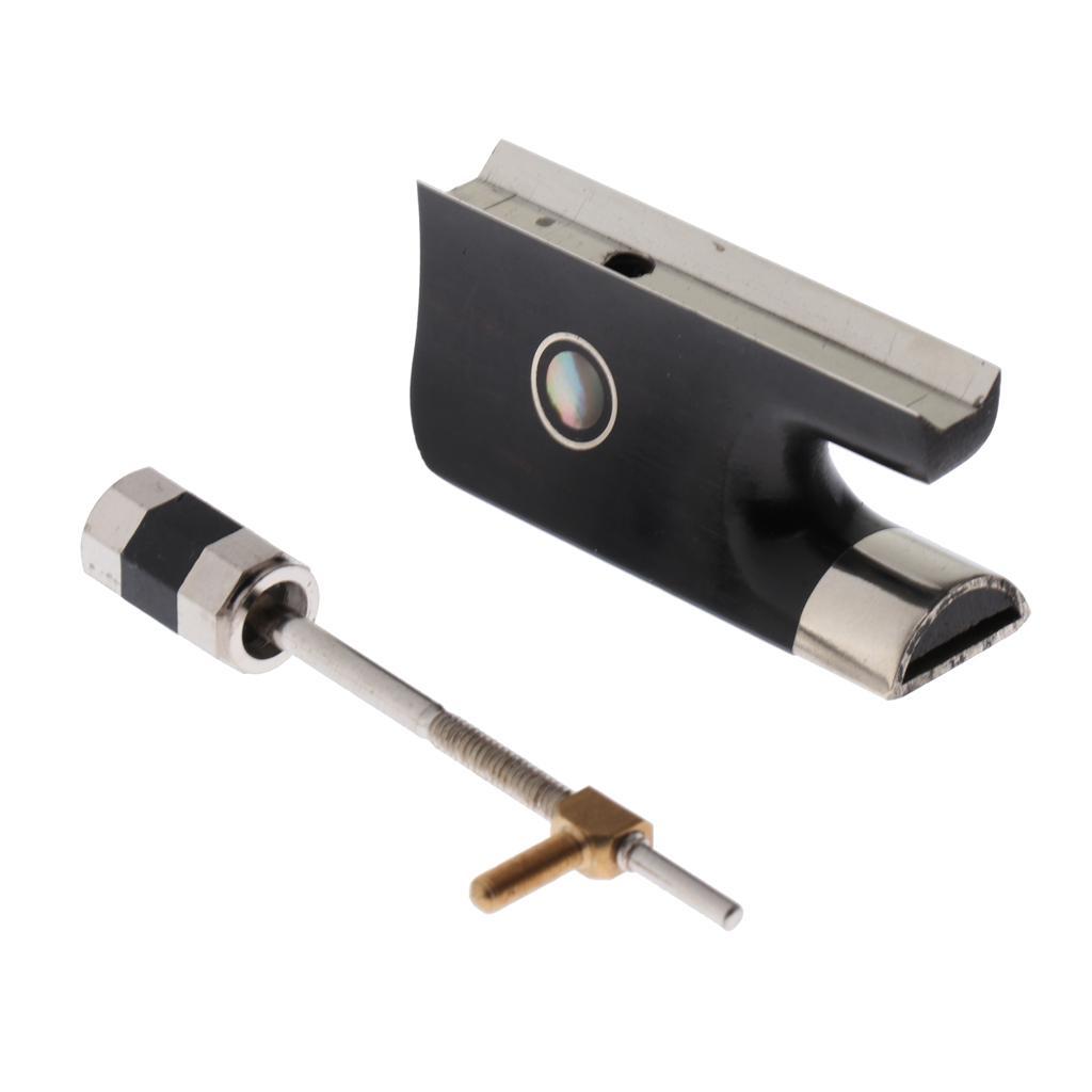 Black Carbon Fiber Cello Bow Ebony Frog Replacement Accessory