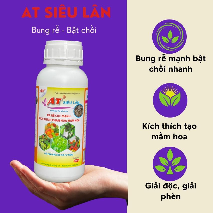 [Có sẵn] [AT Siêu Lân 500ml] Phân hữu cơ vi sinh, Lân hữu cơ vi sinh - Kích thích Kích rễ, bật chồi ra hoa