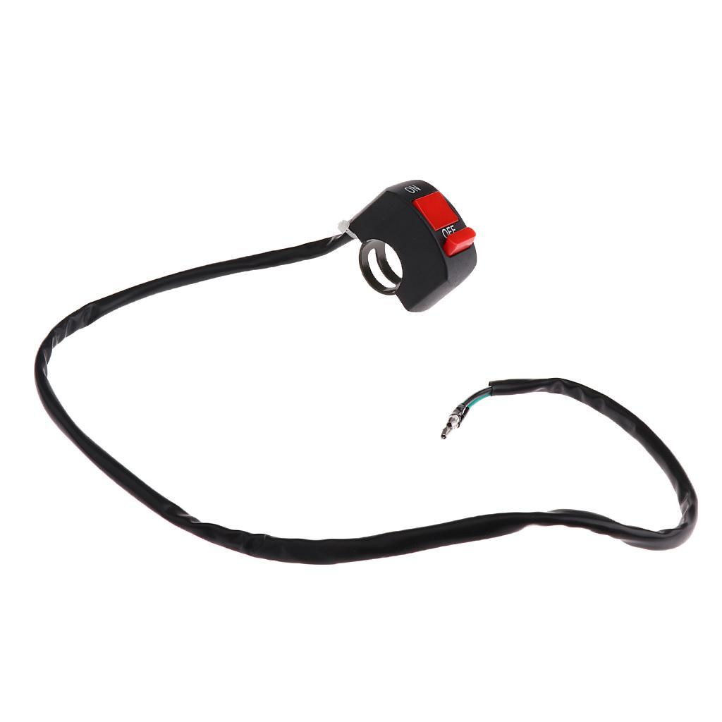 2X Motorcycle Handlebar Headlight On Off Kill Switch