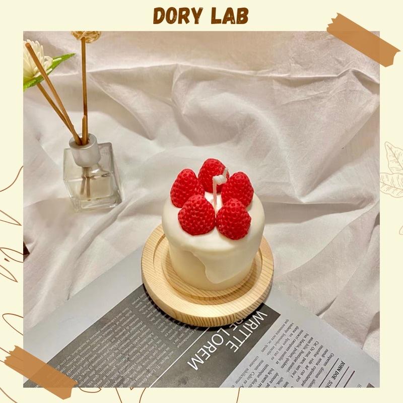 Nến Thơm Bánh Kem Dâu Tây Không Khói - Dory Lab