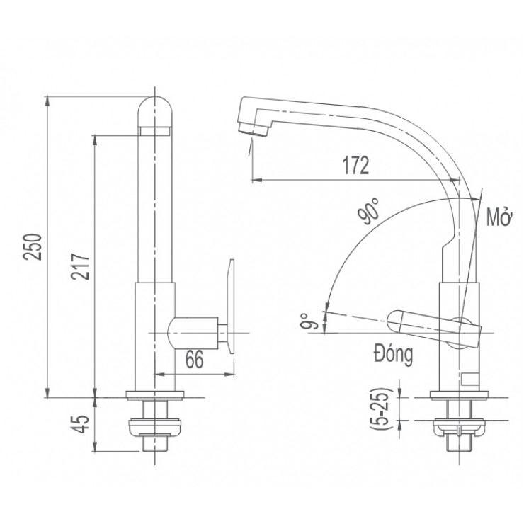 Vòi Rửa Chén Bát Nước Lạnh Inax SFV-29