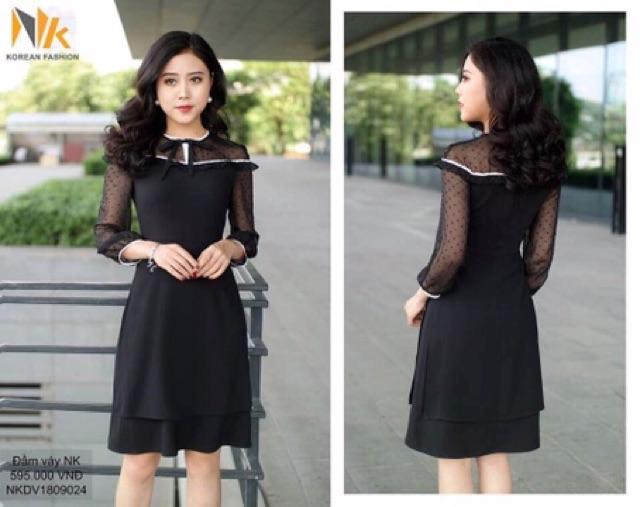 Đầm giả áo dài vai bèo