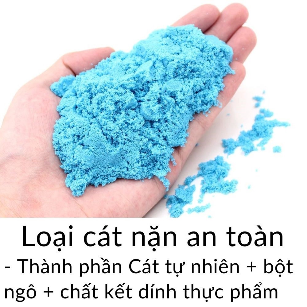 Đồ Chơi Trọn Bộ Cát Động Lực Cho Bé Gồm Bàn Phao Cát, 29 Phụ Kiện Đồ Chơi Và 1 Kg Cát Động Lực