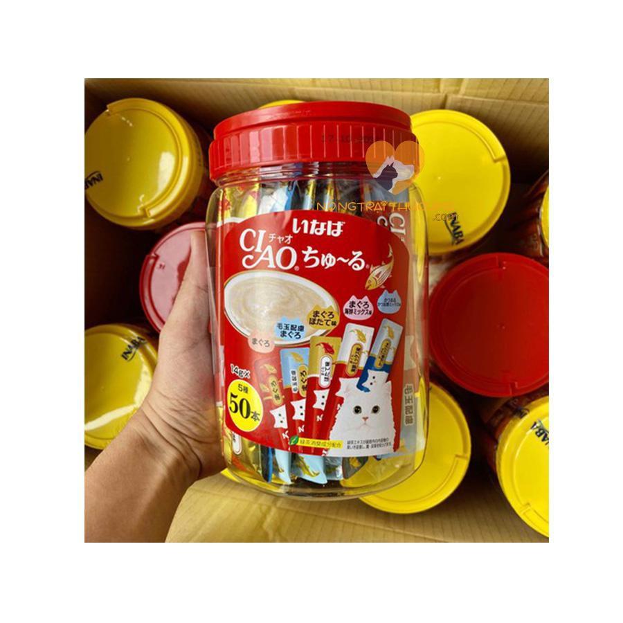 Hộp 50 Thanh Súp Thưởng Ciao Nhật Bản Mix Vị -