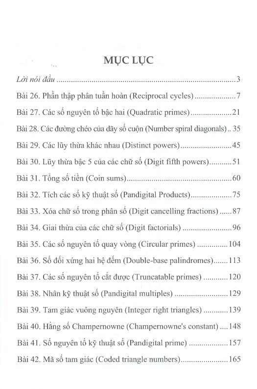 Sáng Tạo Trong Thuật Toán Và Lập Trình Với C++, Python Và Java, Tập 6: Các Bài Toán 26-50 Trong Dự Án Euler