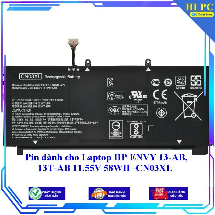 Pin dành cho Laptop HP ENVY 13-AB 13T-AB 11.55V 58WH CN03XL - Hàng Nhập Khẩu