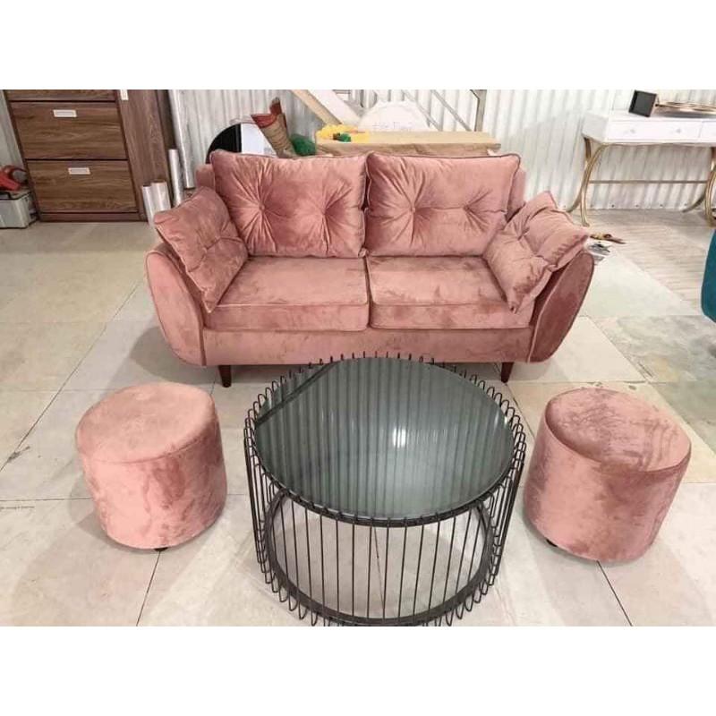 Bộ sofa băng phòng khách 2 đôn và bàn