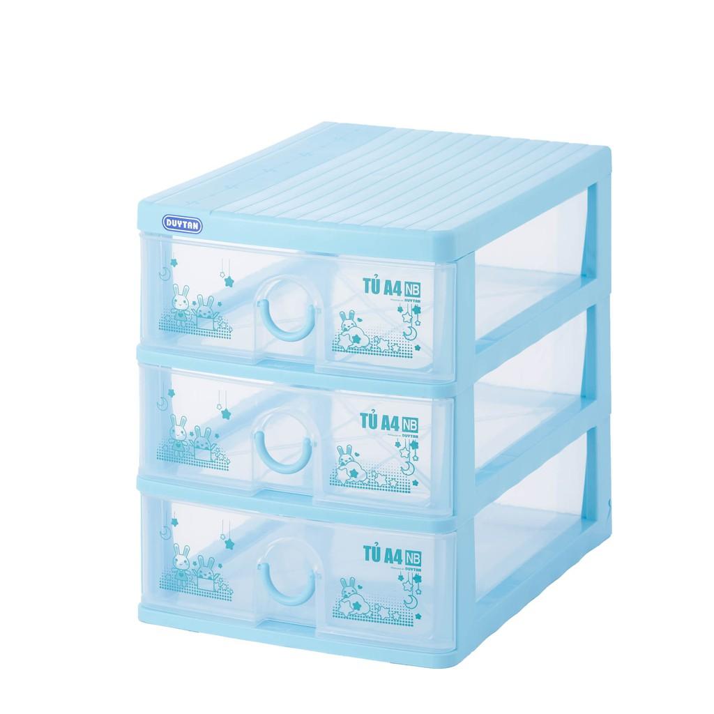 Tủ nhựa DUY TÂN A4 nắp bằng 3 ngăn - 33434