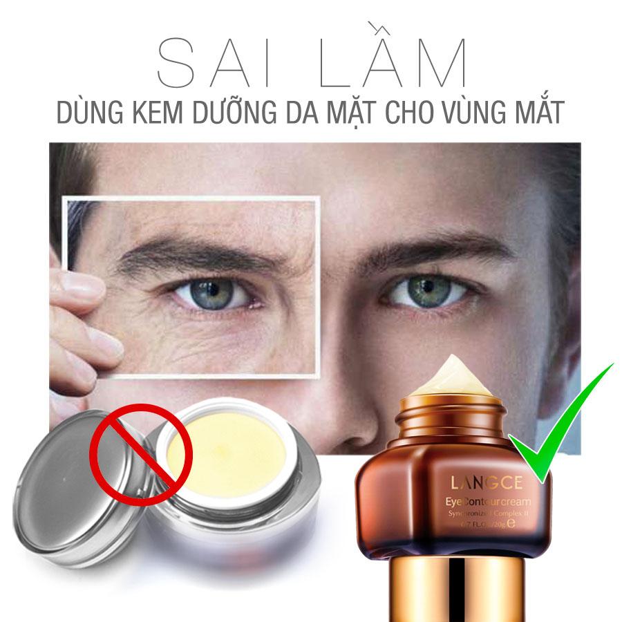 EYE CONTOUR KEM VÙNG MẮT CẤP+DƯỠNG ẨM, GIẢM KHÔ NGỨA (HỘP ĐỎ) 20g LANGCE DÀNH CHO NAM