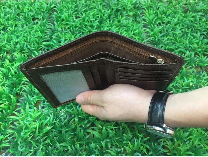 Ví Da Bò Dập Vân Cá Sấu AL038