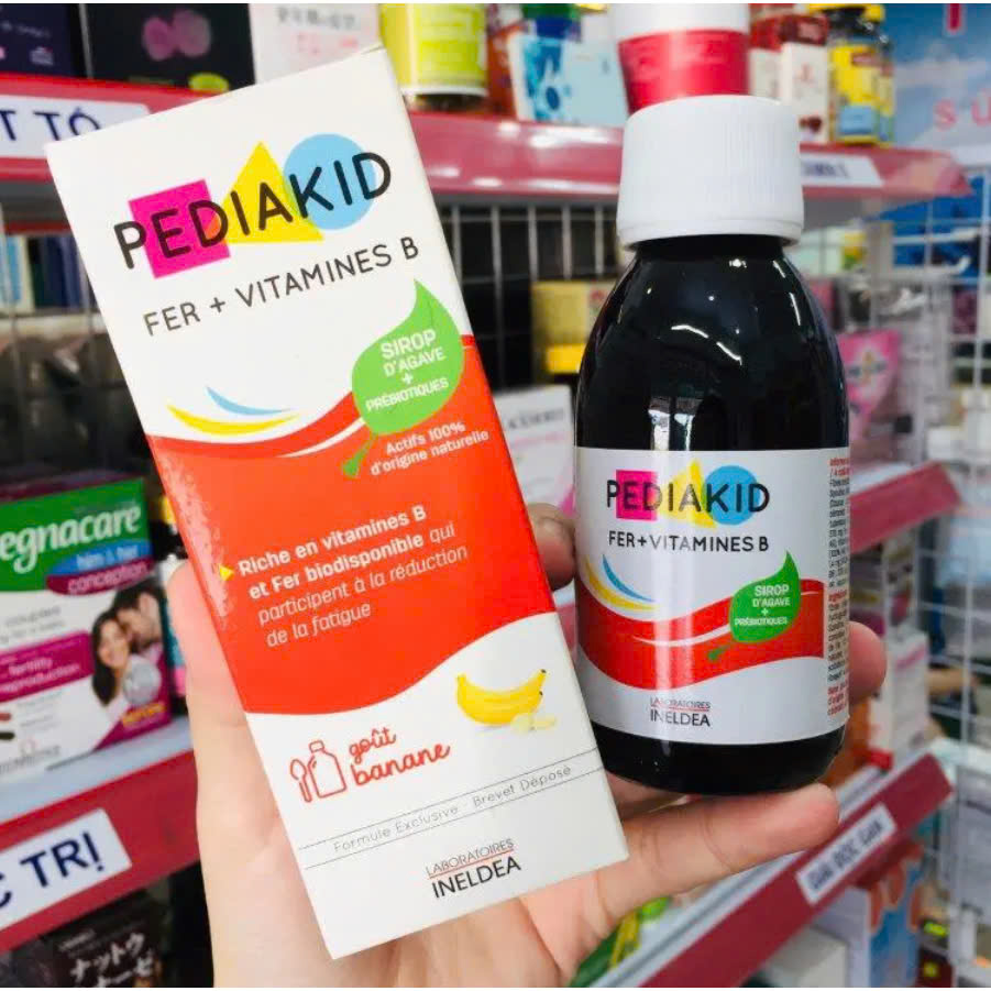 Siro Bổ Sung Sắt Và Vitamin B Cho Bé Pediakid Fer + Vitamines B Giúp Bổ Máu, Giảm Mệt Mỏi, Tăng Hấp Thu 125ml
