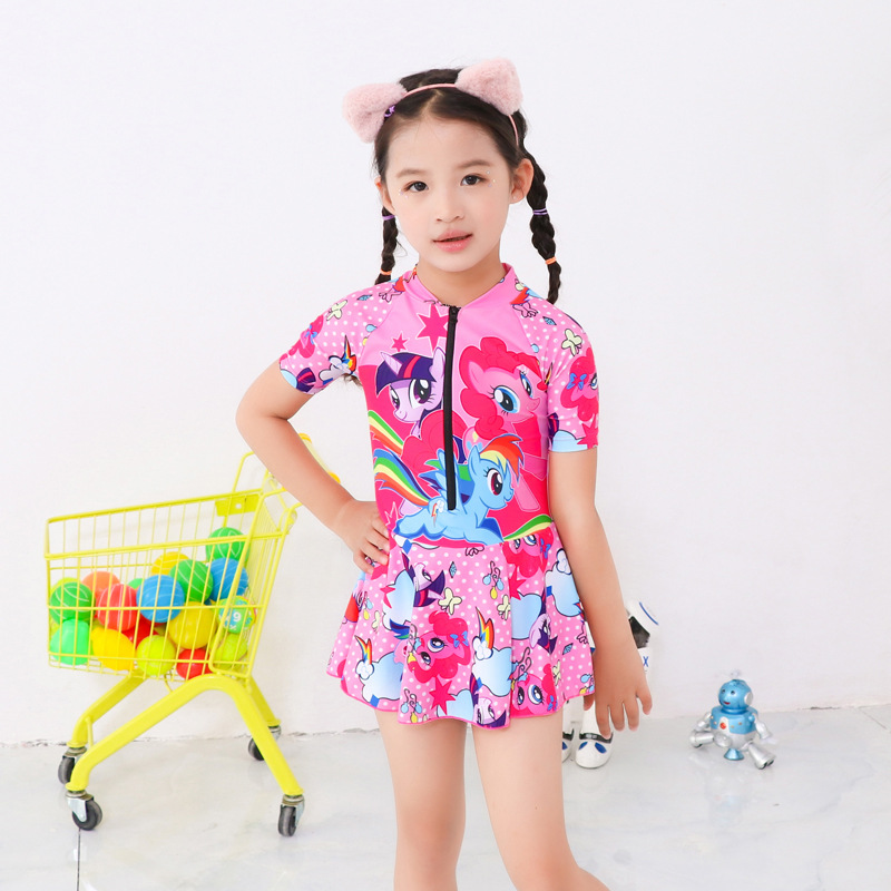Váy bơi bé gái liền quần họa tiết xinh xắn