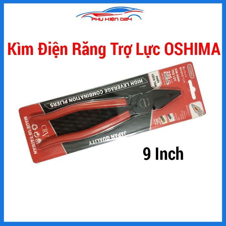 Kìm điện răng trợ lực Oshima 9 inch kềm cộng lực tay dài bọc cách điện