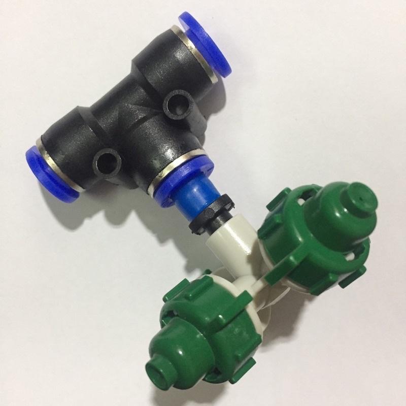 Béc phun sương 4 cửa kèm kết nối nhanh ống 8mm