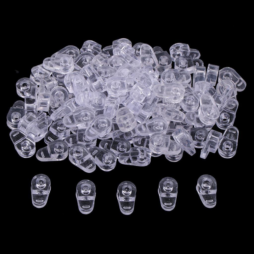 4x 100x Screw Plastic Clips for Glass ,Mirror ,Fragile Screen Panel Fixing Clip