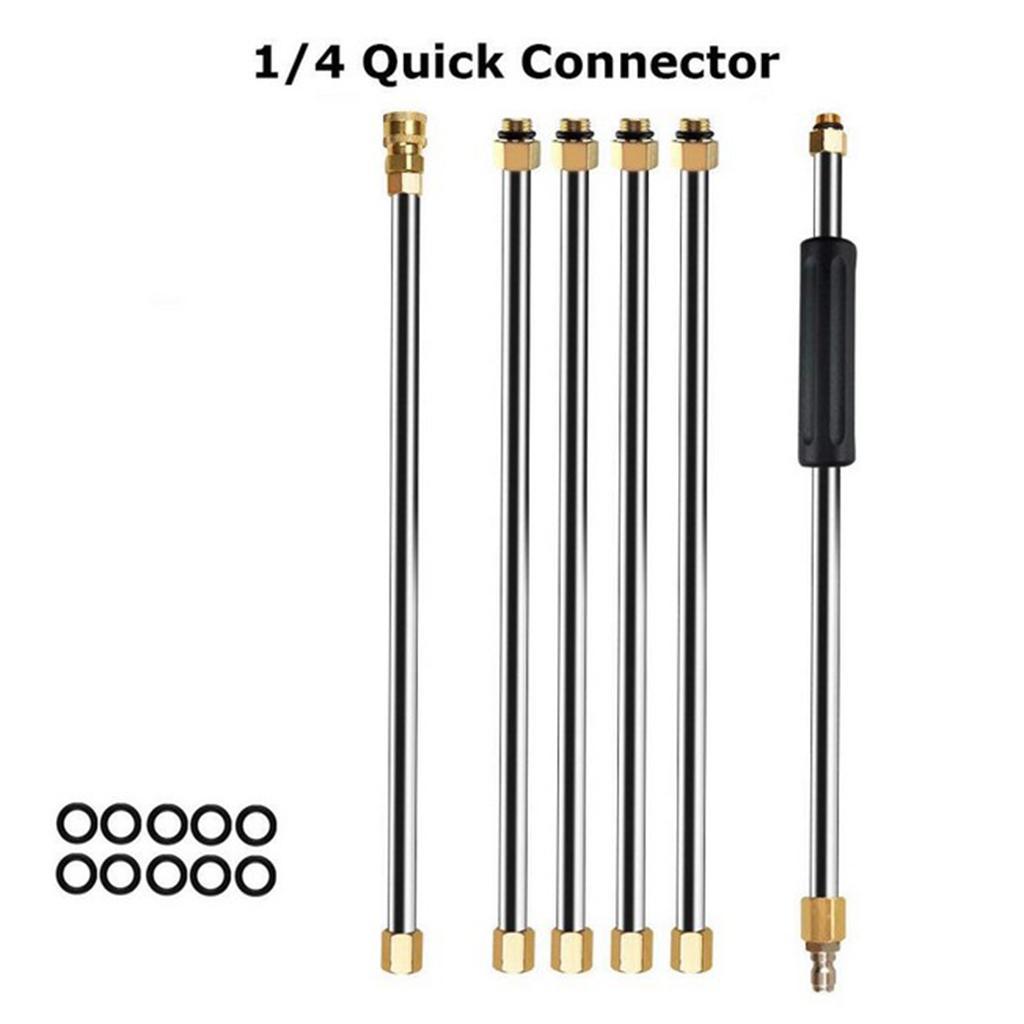 6pc/set Steel 1/4 Quick Connect Rod Wand for Pressure Washer Machine Parts
