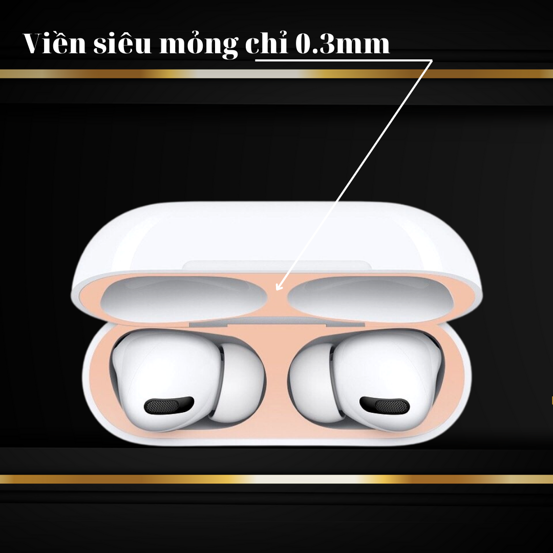 Miếng Dán Chống Bụi Kim Loại Kai Dành Cho Airpods Pro 2 / Airpods Pro / Airpods 3 - Hàng Nhập Khẩu