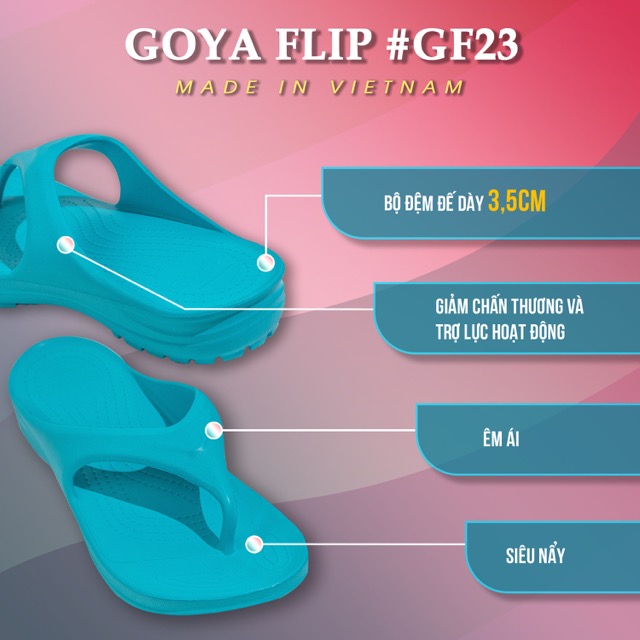 [HOT] Dép Thể thao chạy bộ Goya Flip GF23 - Màu Xanh