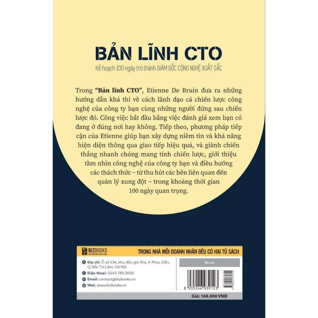 Sách -  Bản Lĩnh CTO: Kế Hoạch 100 Ngày Trở Thành Giám Đốc Công Nghệ Xuất Sắc