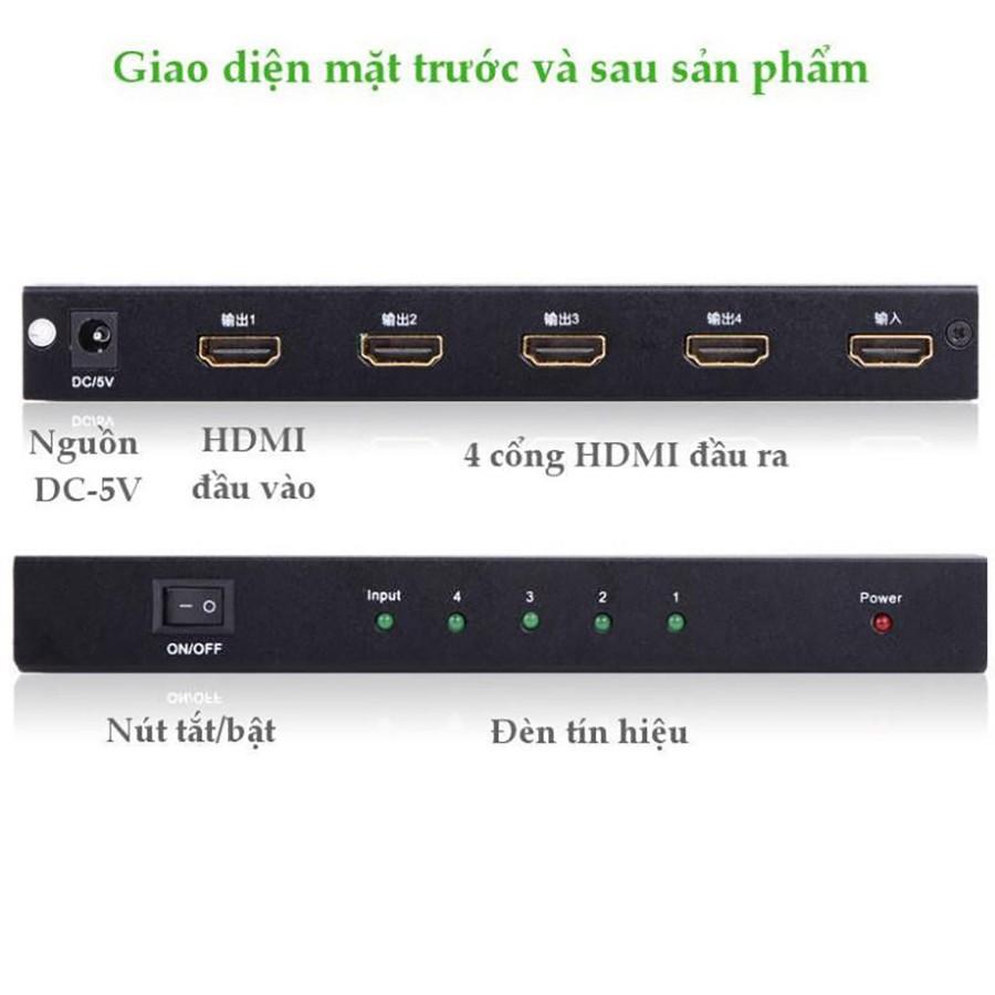 Bộ chia HDMI 1 ra 4 Ugreen 40202 chính hãng- Hàng Chính Hãng