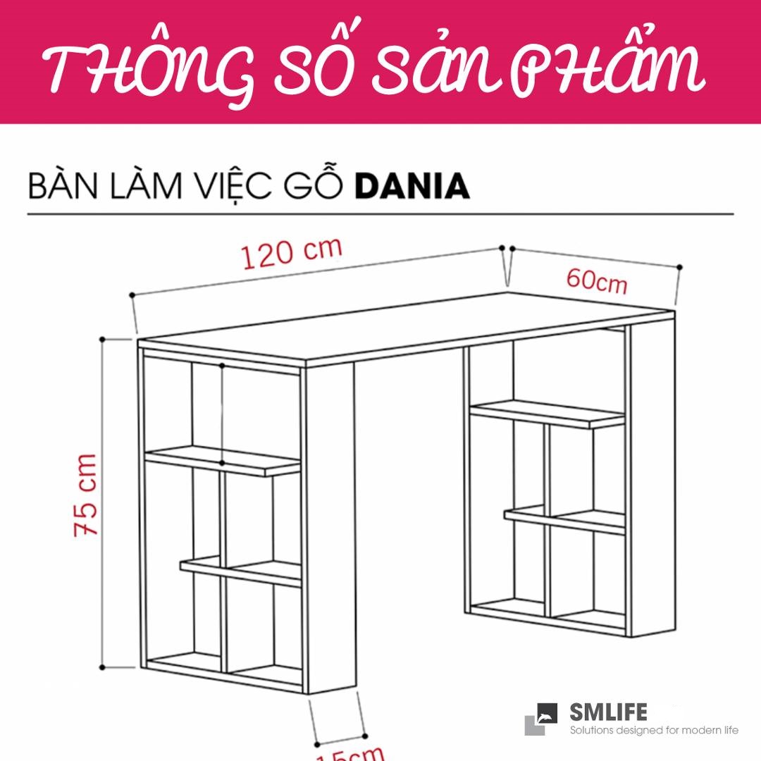 Bàn Học Cho Bé Bằng Gỗ Kiểu Dáng Nhỏ Gọn SMLIFE Dania