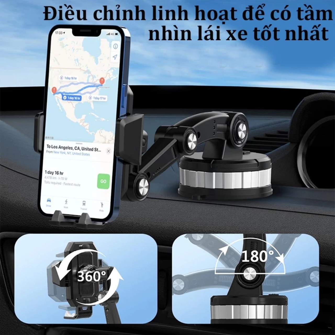Giá đỡ điện thoại ô tô đa chiều Loại Tốt: Sự lựa chọn tốt nhất cho xe ô tô của bạn với tính linh hoạt cao và tiện ích