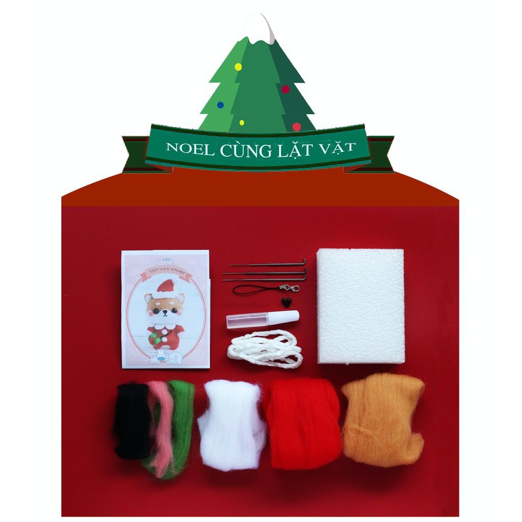 Bộ len chọc làm quà Giáng Sinh đơn giản - Có hướng dẫn và video - Needle felting Christmas Gift