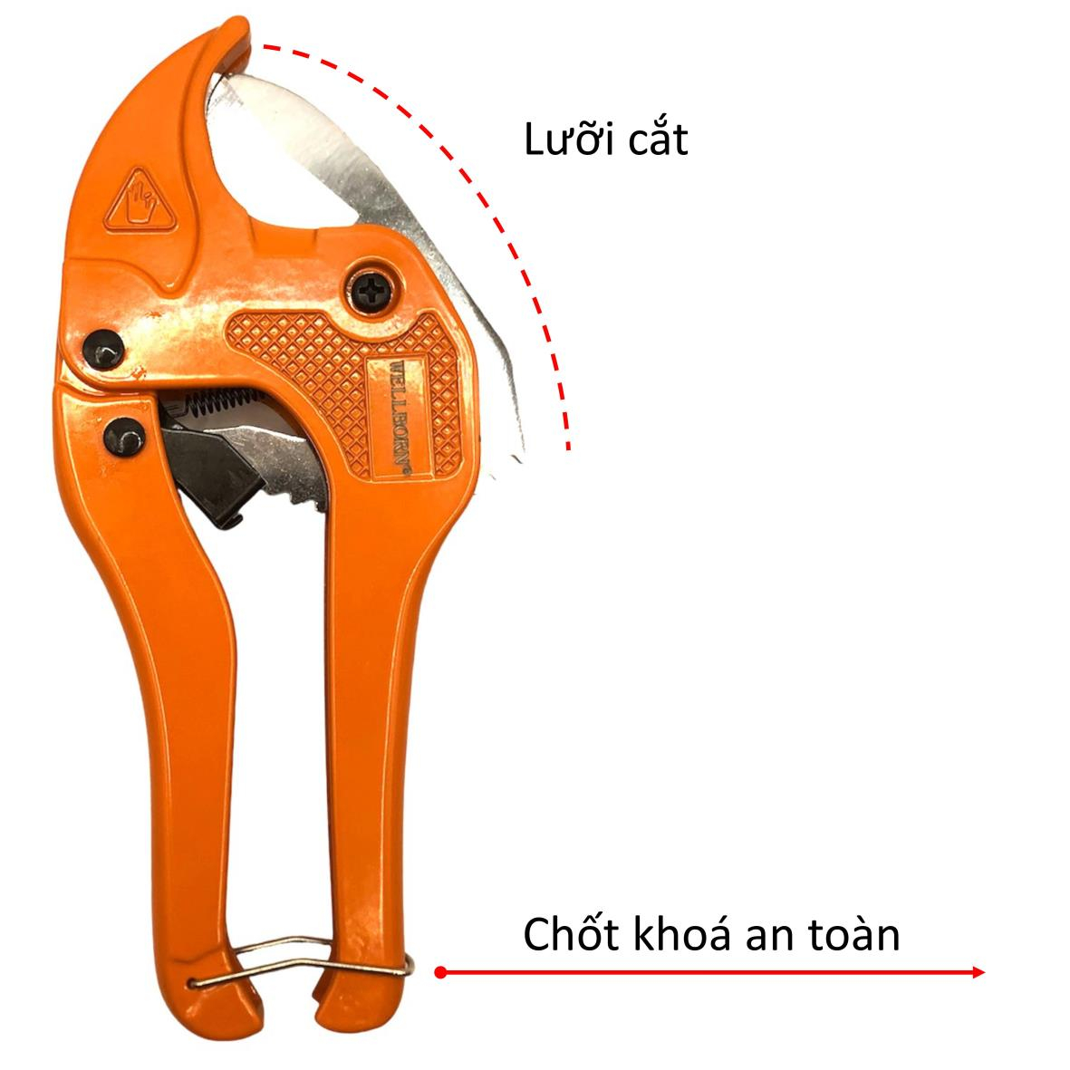 Dao cắt ống nhựa, Kìm cắt ống nhựa - Cắt được các loại ống nhưa mềm cứng khác nhau - Cắt kích thước ống tối đa 42mm - Cắt nhựa PVC - Nhựa PE - Plastic - Cầm chắc tay - Mẫu mã đẹp