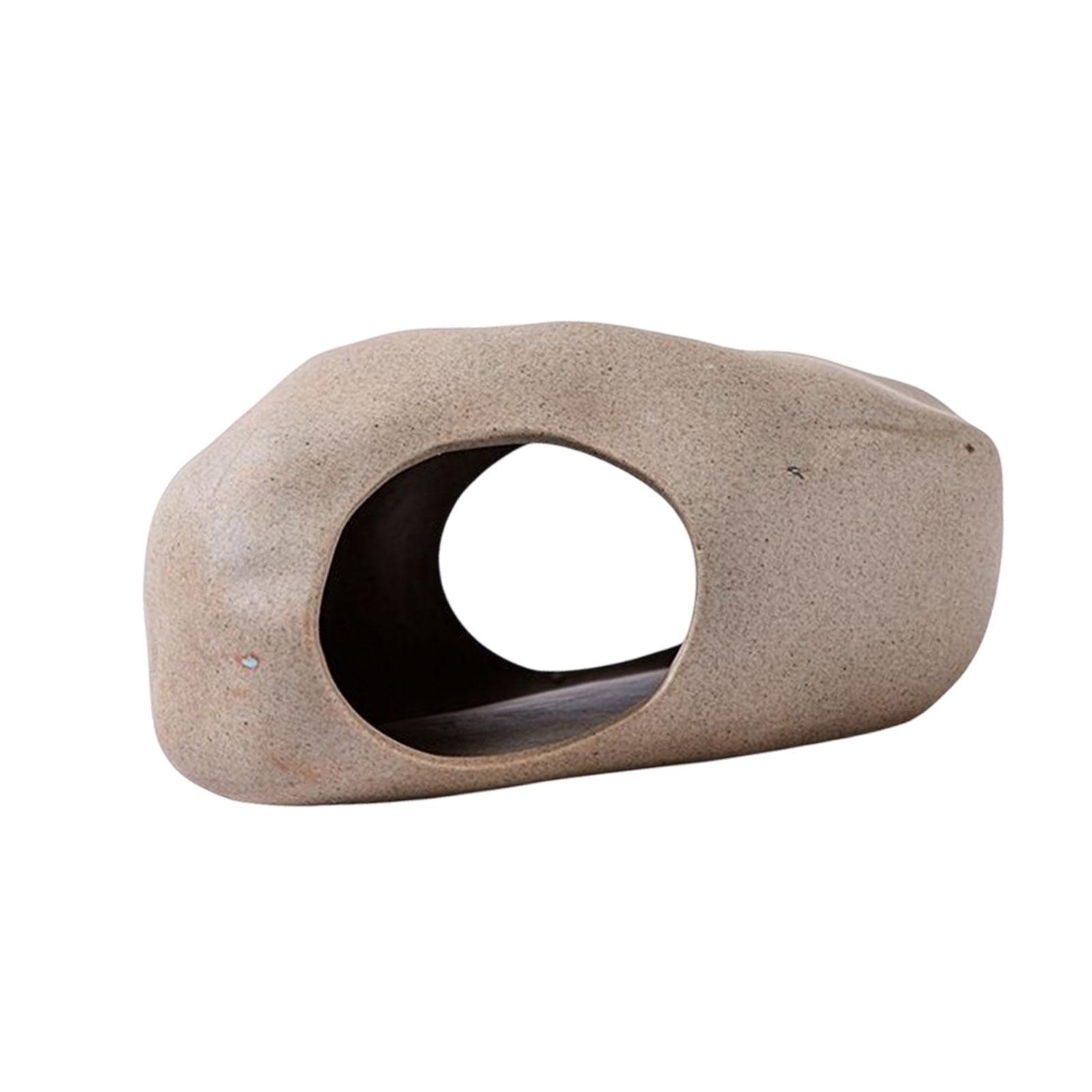 Stone Shape Hamster Hideout House Landscaping Hideaway Small Animals Cage Pets Habitat House Critter Bath for Dwarf Chipmunk Mice Gerbils