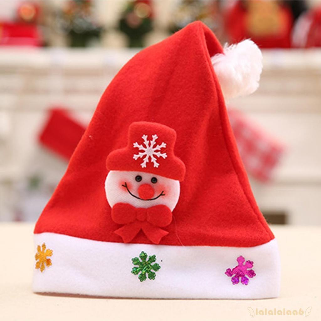 Nón Noel vải nỉ có đính hình ông già noel tuần lộc người tuyết hươu phụ kiện trang phục noel ngày lễ giáng sinh