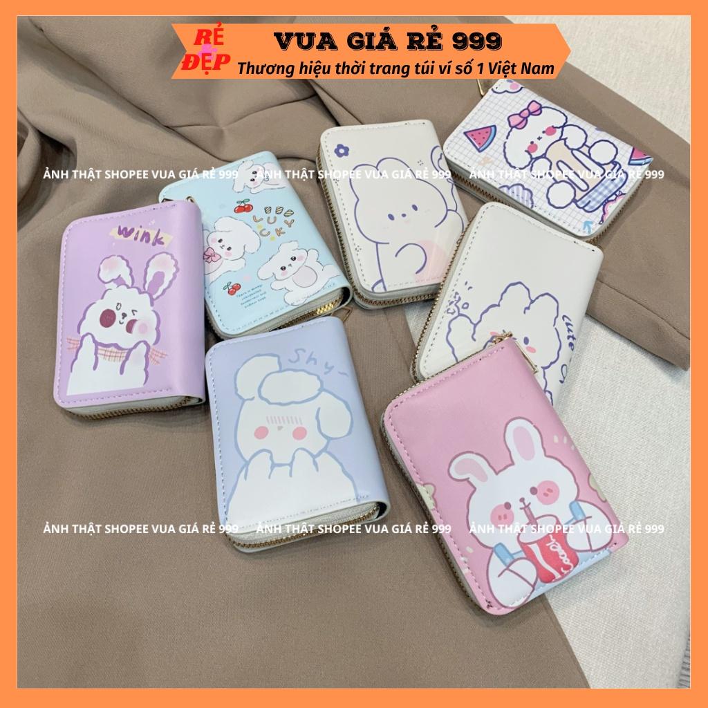 Ví nữ mini dáng vuông gấp đôi nhỏ gọn cầm tay giá rẻ nhiều hình thời trang cute dễ thương VN206