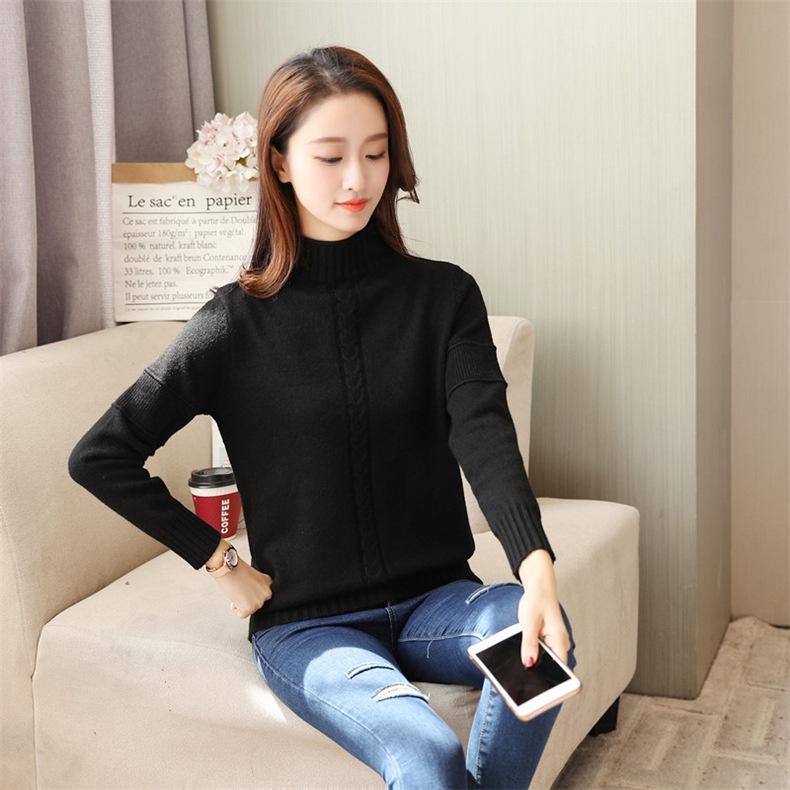 Áo len nữ cổ 3 phần chất len dày ấm áp, thời trang phong cách trẻ