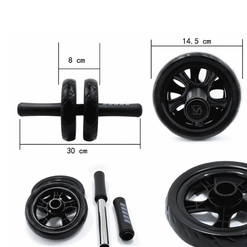 Premium Ab Dual Wheel Roller Abs Trainer with Knee Pad Core Training Equipment