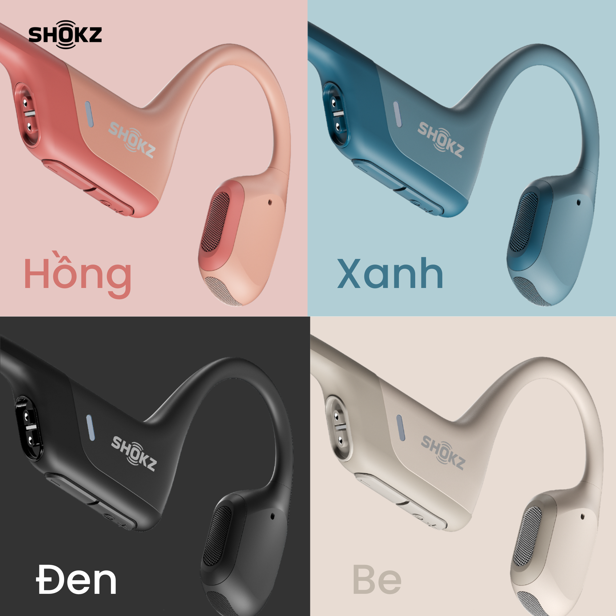 Tai Nghe Bluetooth Thể Thao Truyền Âm Thanh Qua Xương SHOKZ OPENRUN PRO S810 Màu Hồng - Hàng chính hãng