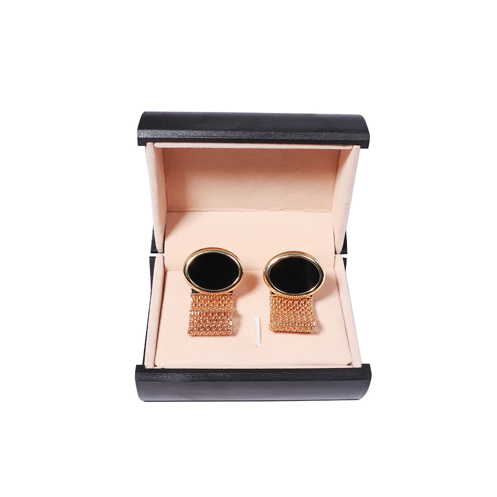 khuy măng set, cufflinks măng set-Khuy măng set cài áo cho nam  màu vàng kim MSVK001