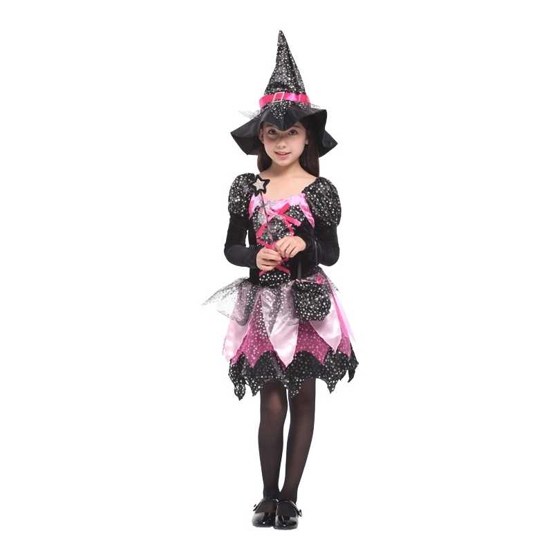 Bộ váy phù thủy sao lấp lánh hóa trang Halloween cho bé G-0218