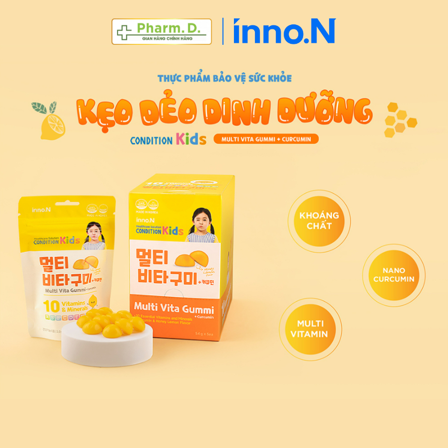 Kẹo Dẻo CONDITION Kids Multi Vita Gummi inno.N Bổ Sung Vitamin Và Khoáng Chất Cho Trẻ Em (Gói 18 Viên)