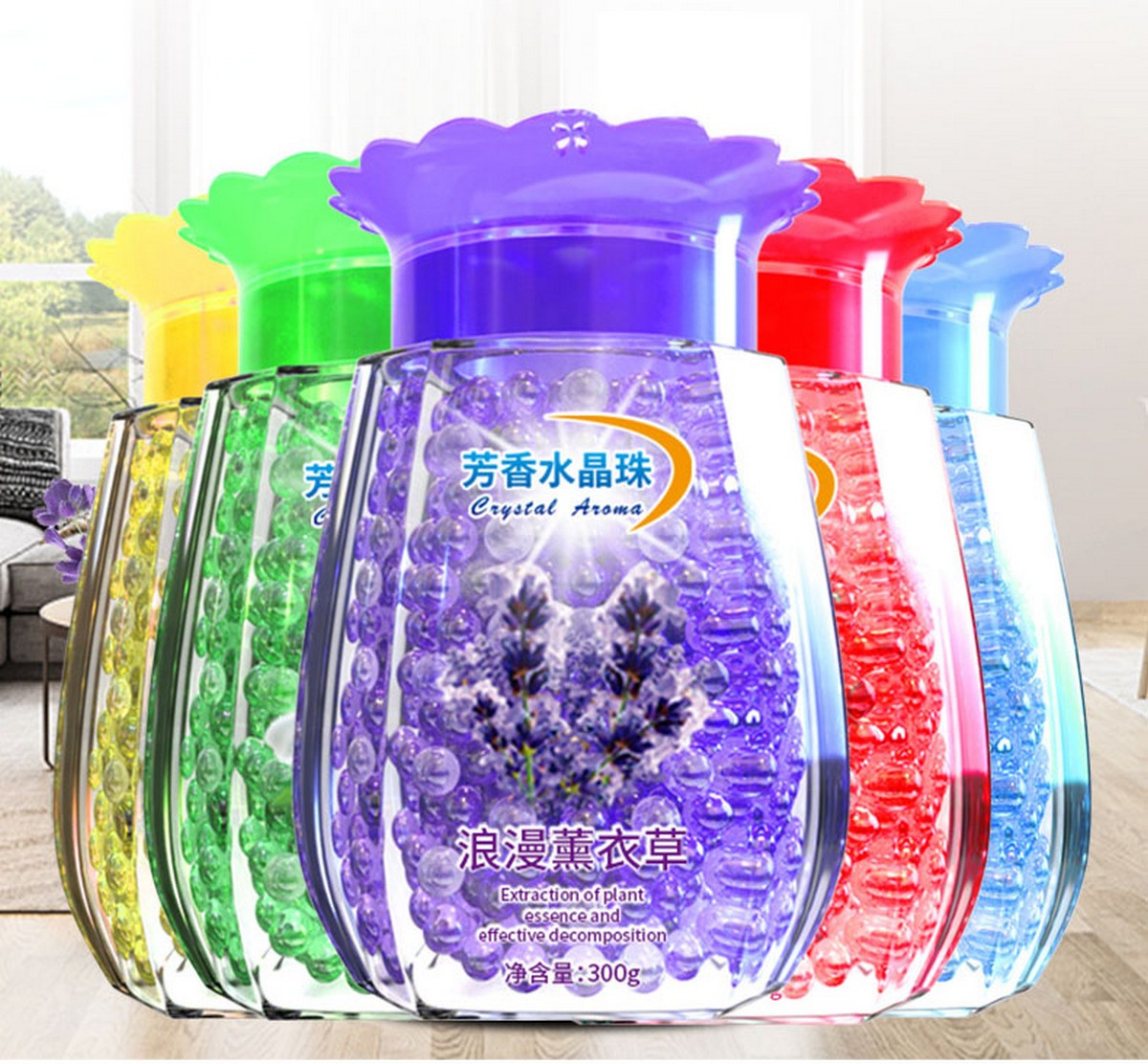 Lọ Sáp Thơm Tinh Thể Hương Tự Nhiên Giúp Khử Mùi Hiệu Quả 300g