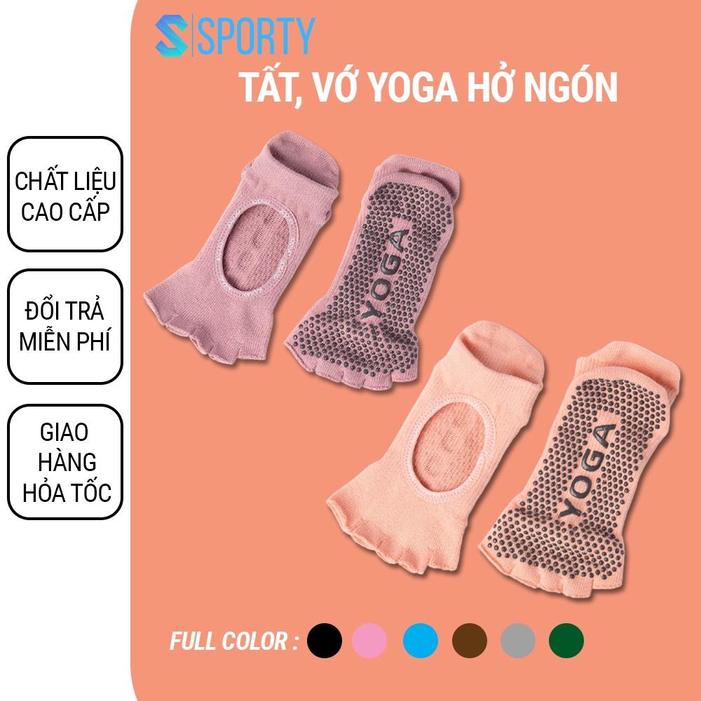 Tất chân hở ngón Yoga SPORTY Vớ chống trượt cao cấp tập thể dục chống trượt êm ái, tránh hôi chân, đảm bảo an toàn YGS6