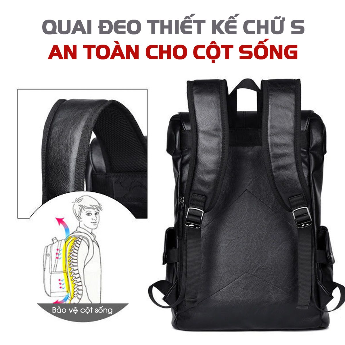 Balo nam thời trang đi chơi, đi học GuBag, dòng balo phong cách thời trang cao cấp, đẹp xịn, chống nước, chống sốc